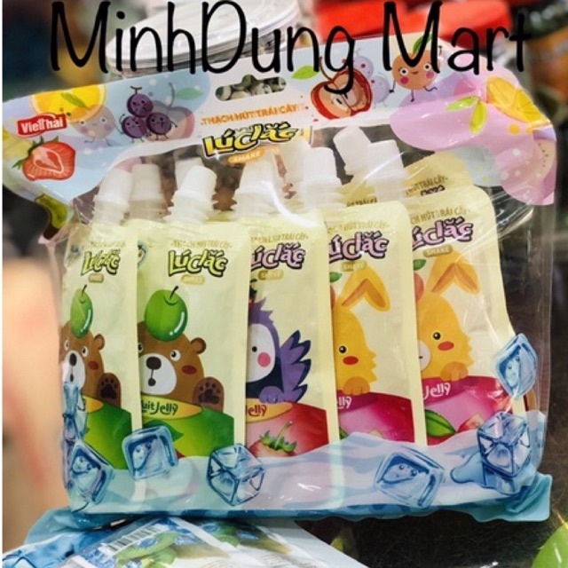 10 gói thạch lắc Suso Mix vị 80g