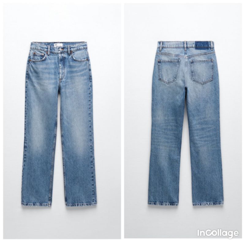 Quần bò dáng suông Zara Auth