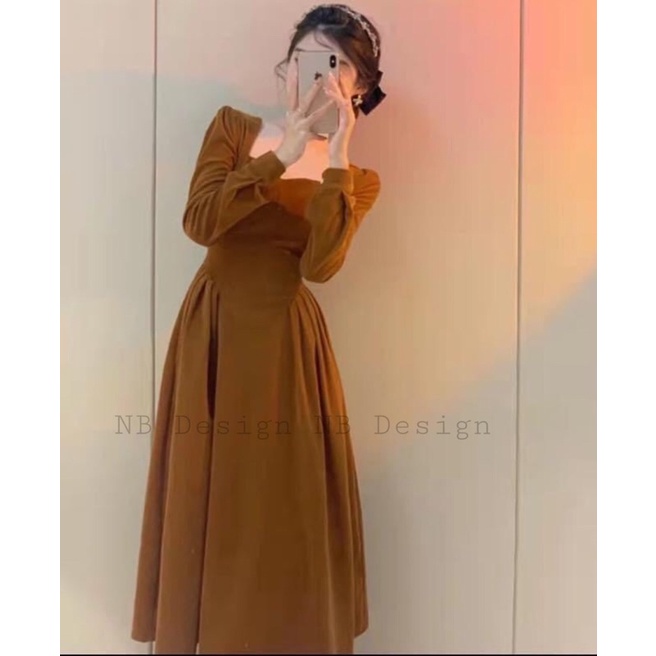 Váy nhung tiểu thư