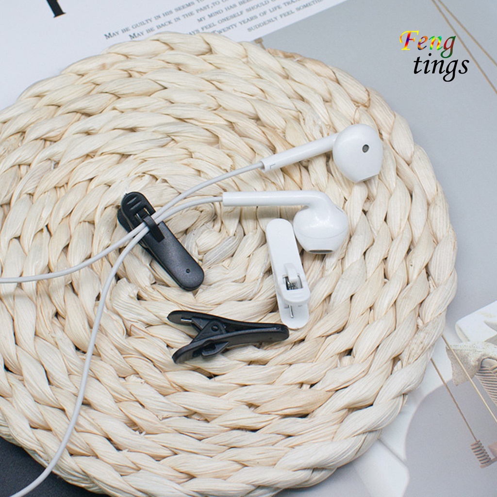 Set 10 kẹp dây cáp tai nghe mini có thể xoay được