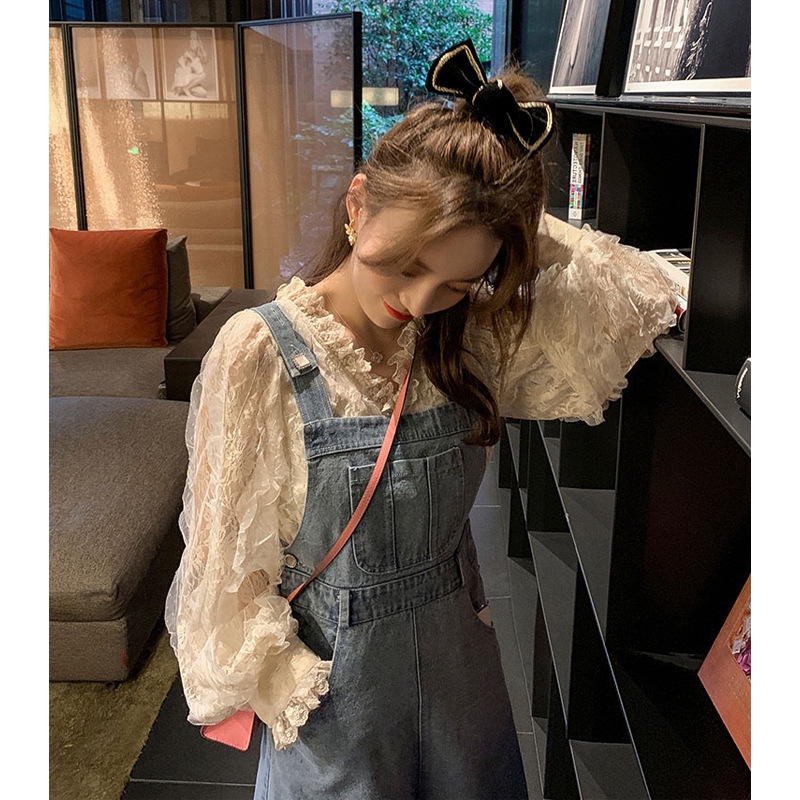 Váy Yếm Denim Dáng Chữ A Lưng Cao Thoáng Khí Thời Trang Mùa Xuân | BigBuy360 - bigbuy360.vn