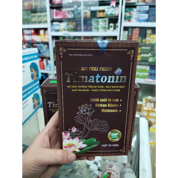Viên Ăn Ngủ Ngon Timatonin - Giúp dưỡng tâm an thần, tạo giấc ngủ sâu, tăng cường tuần hoàn máu não