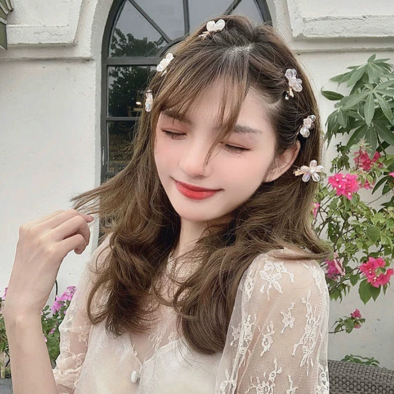 Kẹp TóC HìNh Hoa ĐíNh Kim Cương Giả NhiềU MàU ThờI Trang Cho Nữ timetunnel
