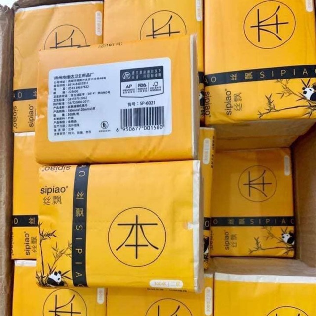 Thùng 30 gói giấy vệ sinh gấu trúc 300 tờ