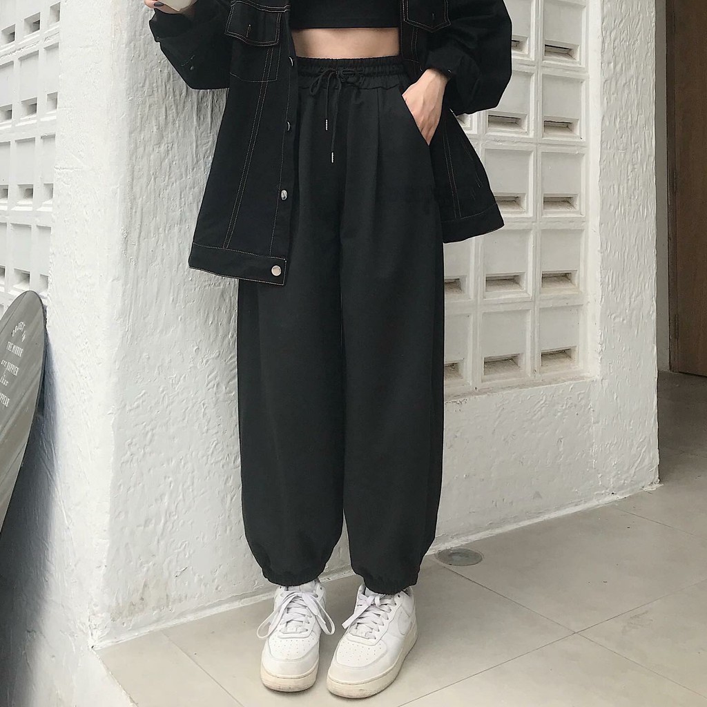 Quần Vải Jogger Form Rộng Có Cạp Chun Dây Rút Jogger Thun Bo Gấu Năng Động Trẻ Trung Chất Vải Dày Dặn Cực Đẹp Doxy 2498