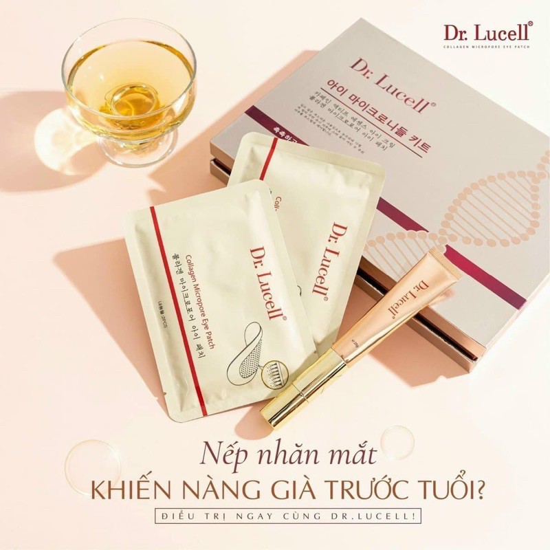 Bộ kem và mặt nạ dưỡng mắt Dr.Lucell Collagen Micro Eye Patch