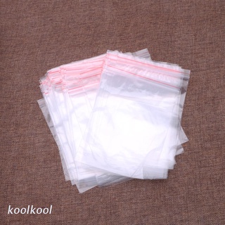 Set 100 túi nhựa trong suốt có khóa kéo 8 kích thước tiện dụng