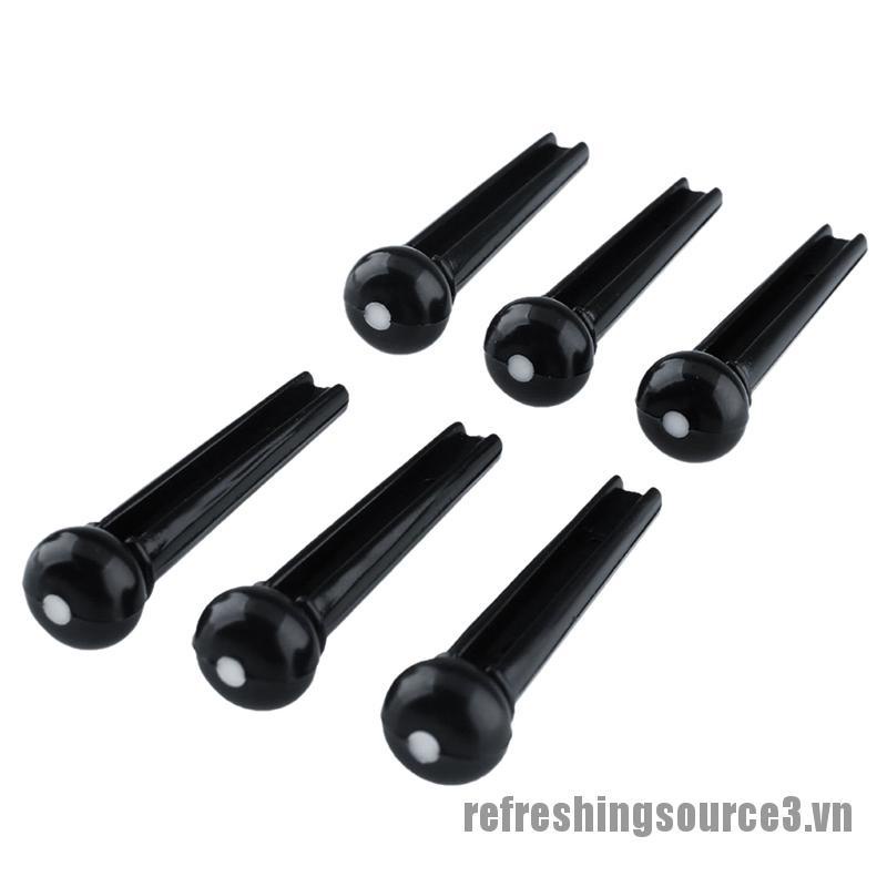 Bộ 6 Chốt Đàn Guitar Màu Đen Chất Lượng Cao