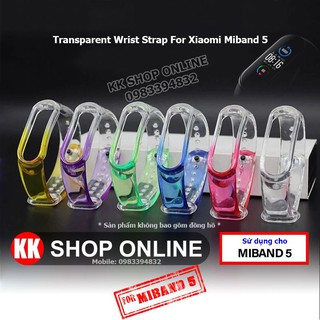 Dây đeo miband siêu trong suốt thay thế cho Xiaomi Miband 5