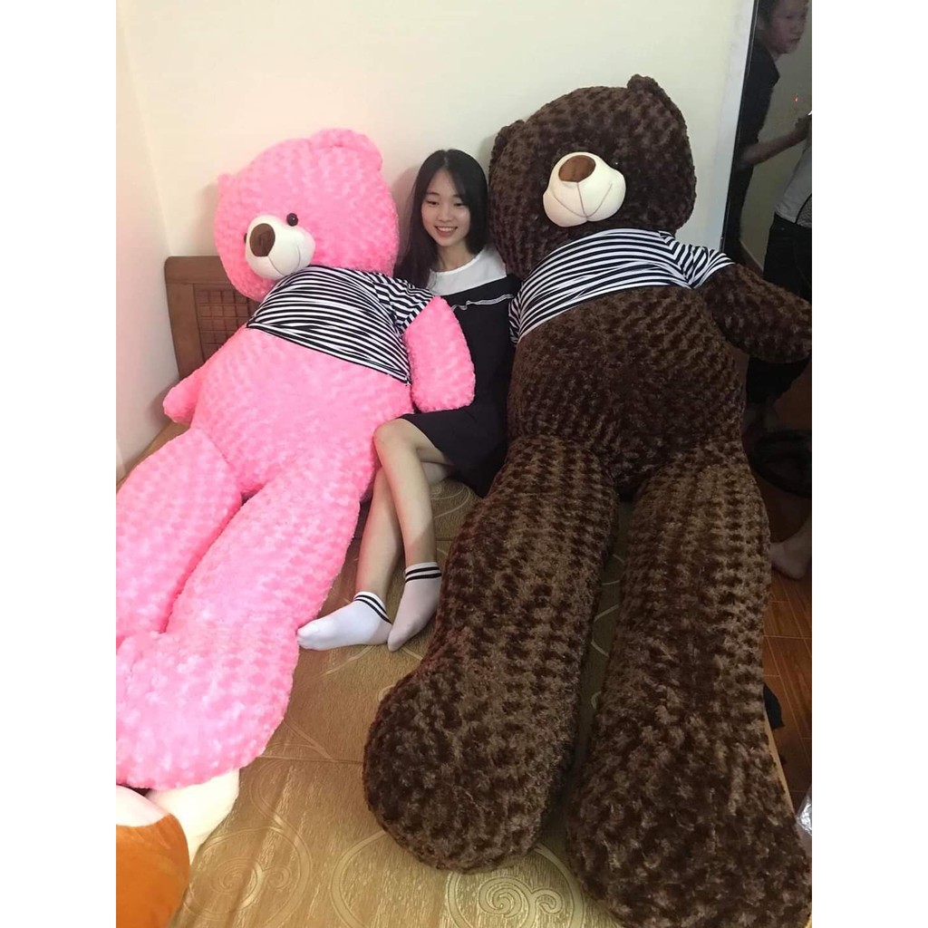 Gấu Bông Teddy Khổng Lồ Siêu To - Kích thước thực 1,83m (khổ vải 2,2m) - Thú nhồi bông lớn cao cấp