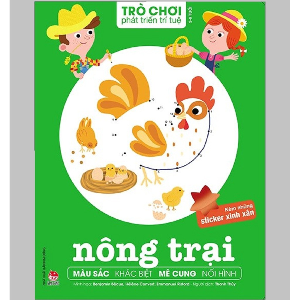 Sách - Trò Chơi Phát Triển Trí Tuệ: Nông Trại (Kèm Những Sticker Xinh Xắn)