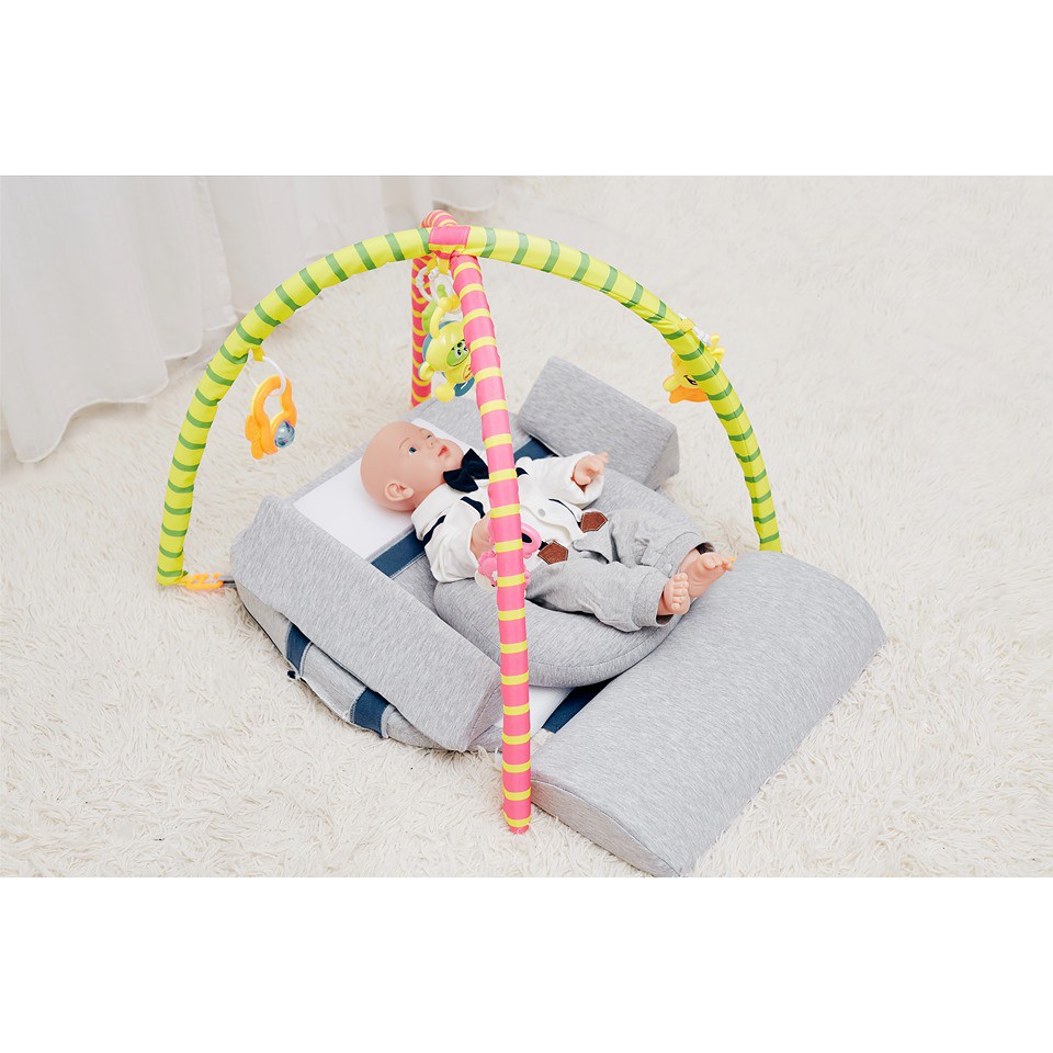 GỐI CHỐNG TRÀO NGƯỢC 15 ĐỘ & NGỦ ĐÚNG TƯ THẾ BABYLUX+ THANH ĐỒ CHƠI