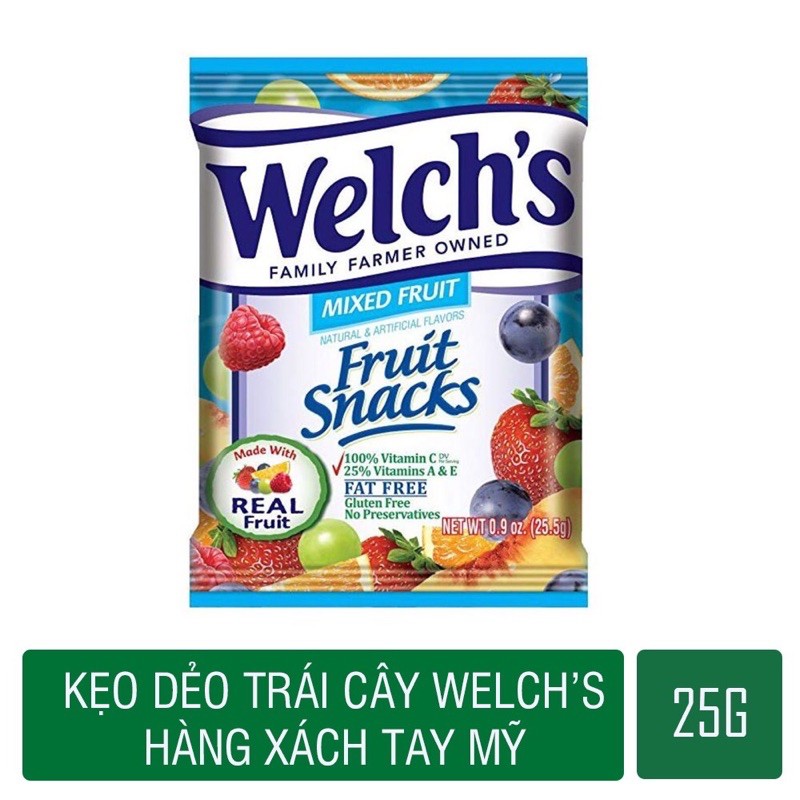 Kẹo dẻo trái cây Welch’s của Mỹ 22.7g