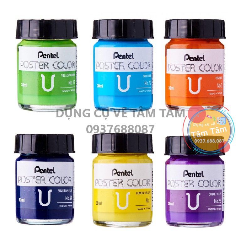 -Màu poster color pentel hủ 30ml