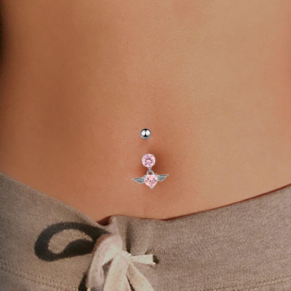 VANES1 Khuyên RốN HìNh Tim BằNg ThéP Không Gỉ