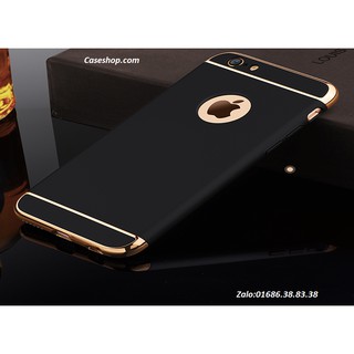 ốp 3 mảnh bóng đầu iphone 6/6s (đen)