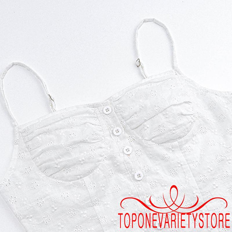 Topone Áo Hai Dây Phối Nút Thời Trang Cho Nữ