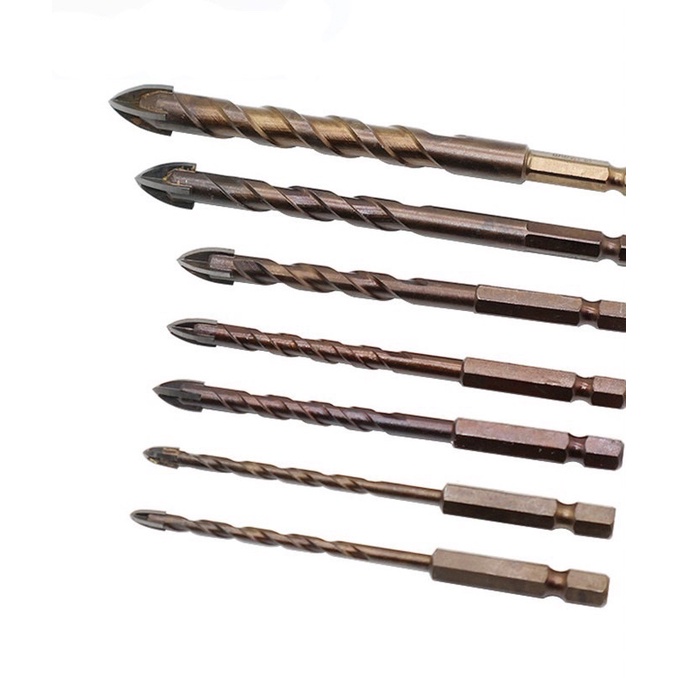 Mũi Khoan Đa Năng 4 Cạnh Chuôi Lục Giác - Bán Lẻ Đầy Đủ Kích Cỡ từ 3 đến 12mm