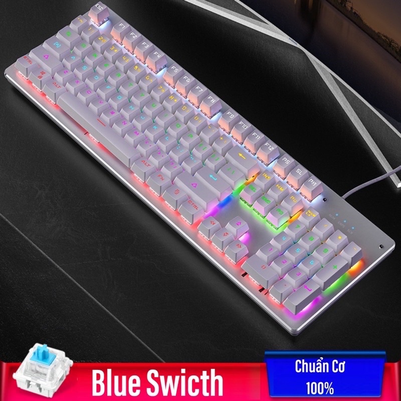 [Mã 253ELSALE hoàn 7% đơn 300K] Bàn phím cơ yinoiao ZK3 Blue SWitch thế hệ cơ mới 2020 led RGB đổi mầu