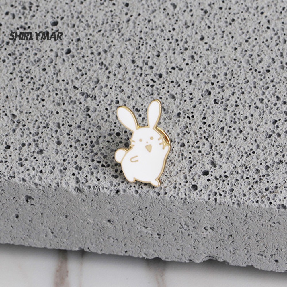 ஐSr Cute Women Cartoon Rabbit Brooch Pin Enamel Denim Backpack Badge Jewelry Gift