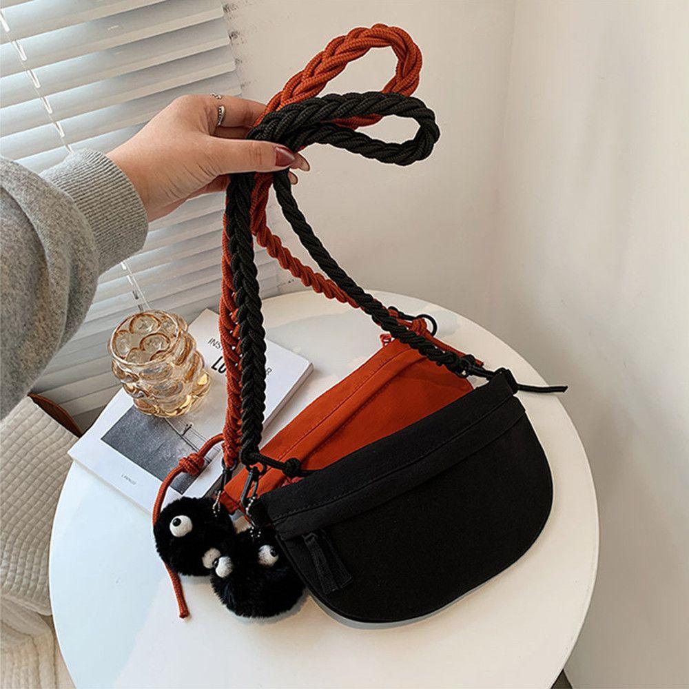 Túi Đeo Chéo Vai Bằng Vải Canvas Thời Trang Dễ Thương MIHAN1