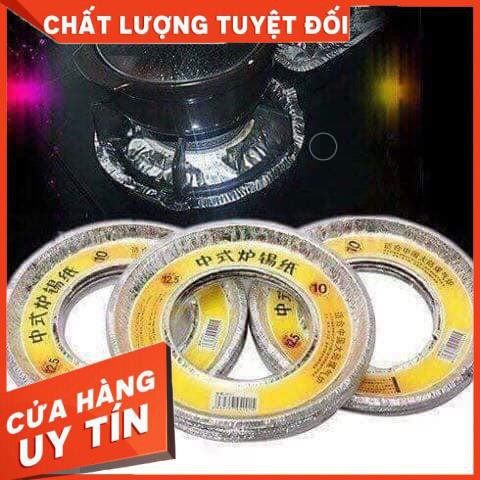 [XẢ KHO+FREE SHIP] Giấy Bạc Combo 10 Miếng Giấy Bạc Lót Bếp Ga Hình Tròn tiện dụng