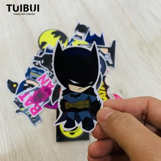 Sticker Batman dán mũ bảo hiểm chống nước, dán laptop, điện thoại, đàn guitar, vali...