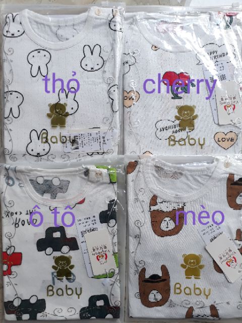 Bộ cộc cotton lưới cho bé trai bé gái nhiều mẫu