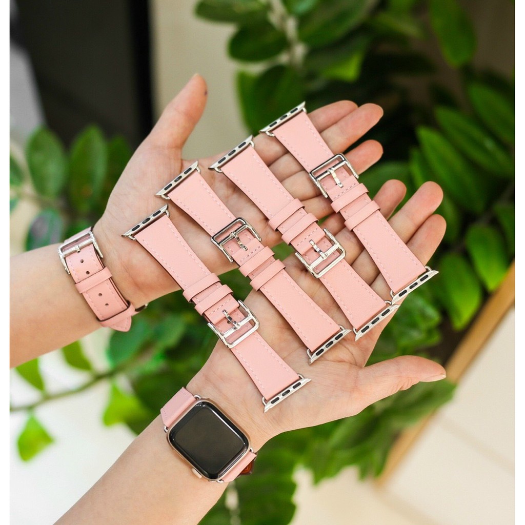 Dây Apple Watch Da HM Single Tour Màu Hồng Nude nhẹ nhàng