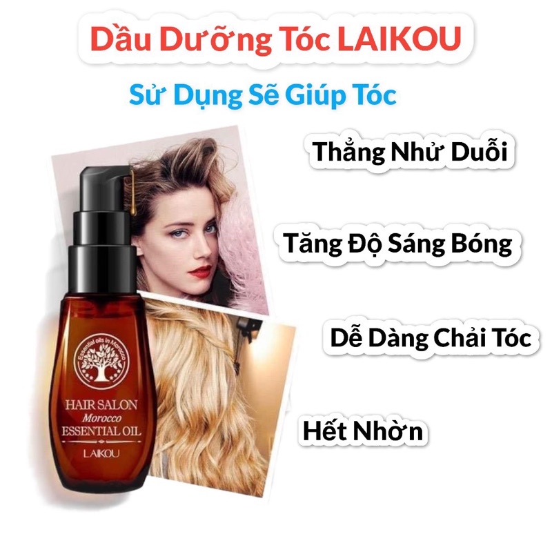 Dầu xịt dưỡng tóc LAIKOU Argan Oil 40ml giúp tóc bóng mượt phục hồi tóc hư tổn