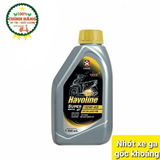 Nhớt xe ga gốc khoáng caltex havoline super Matic 4T 10w40 [ 800ml ]