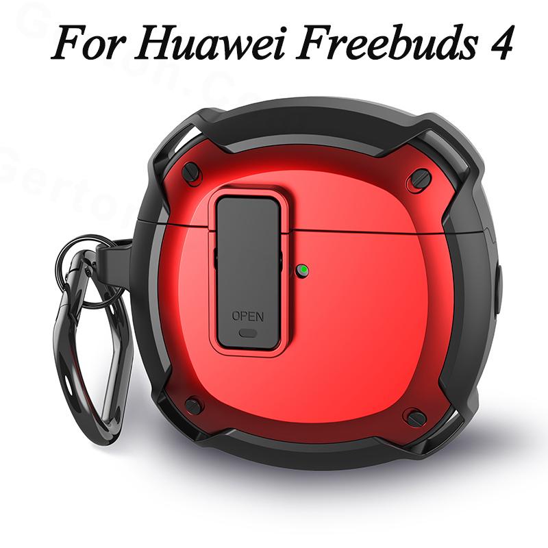 Vỏ Bảo Vệ Hộp Sạc Tai Nghe Huawei Freebuds 4 Huawei Free Buds freebuds4 Chống Sốc Kèm Móc