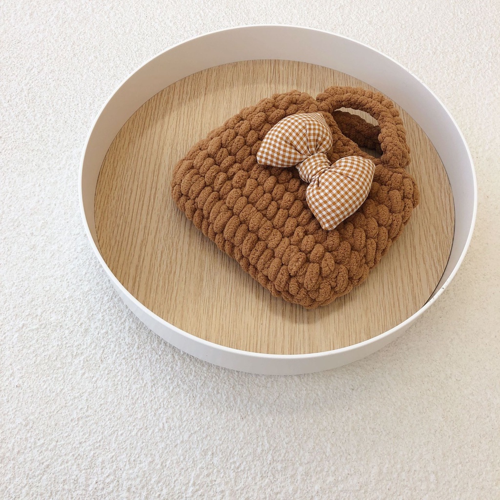 Ví Xách Tay Đính Nơ Phong Cách Hàn Quốc Thời Trang Thu Đông Dành Cho Trẻ