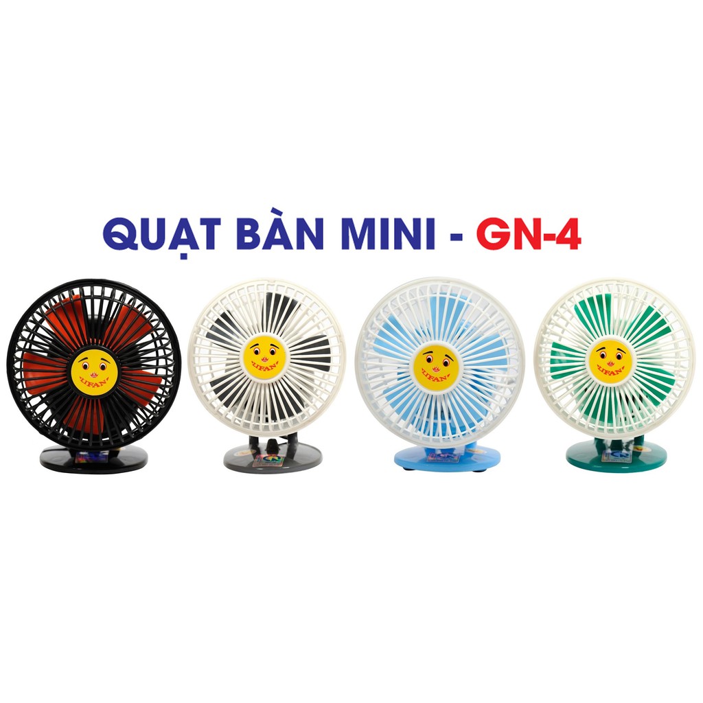 Quạt bàn mini Lifan GN-4 (14W) trắng xanh ngọc