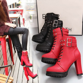 TR❤Giày Boot cao gót cá tính cho nữ