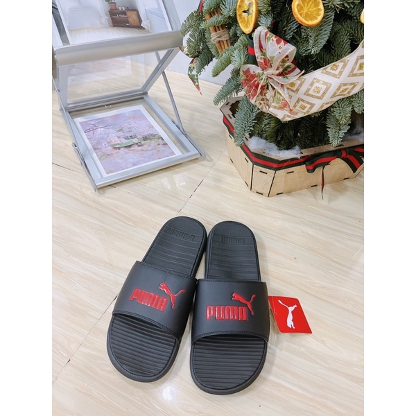 DÉP PMA COOL CAT BLACK RED SLIDE SANDAL - DÉP QUAI NGANG SIÊU ÊM
