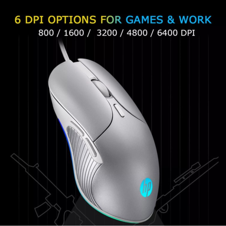 Chuột chơi game có dây và đèn LED nhiều màu sắc HP M280 6400 Dpi6 4