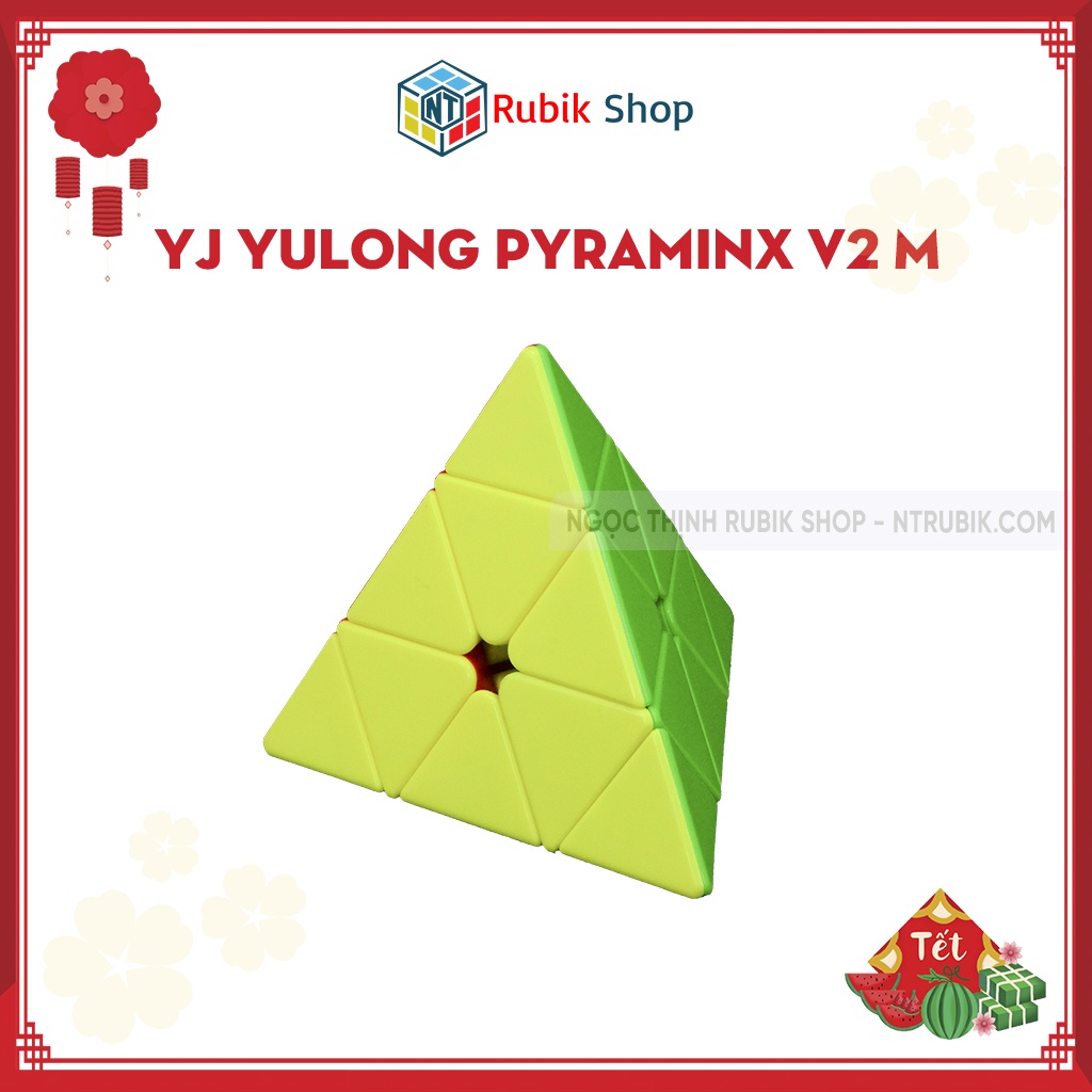 Rubik Pyraminx YJ Pyraminx V2 M Stickerless YongJun YuLong V2 M Stickerless Có Nam Châm