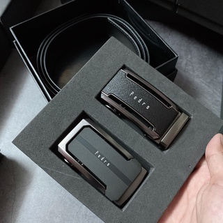 Set thắt lưng nam Pedro 2 mặt nịt siêu đẹp full box túi giấy