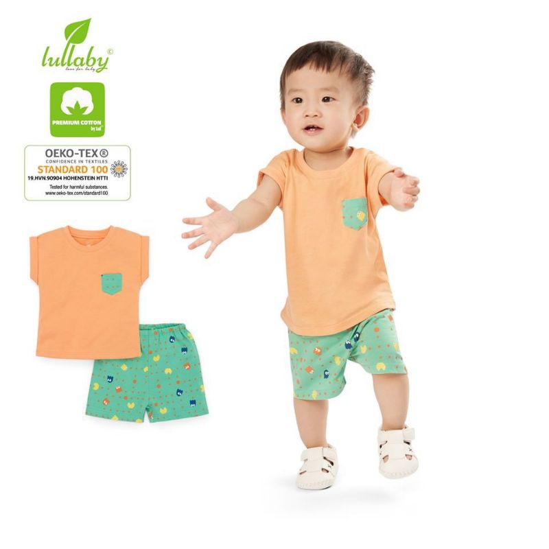 Bộ bé trai tay lơ Lullaby cotton mỏng mát