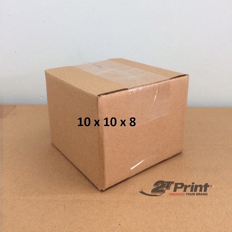 10x10x8 Combo 50 hộp carton, thùng giấy cod gói hàng, hộp bìa carton đóng hàng chất lượng, 3 lớp dày dặn 2TPrint