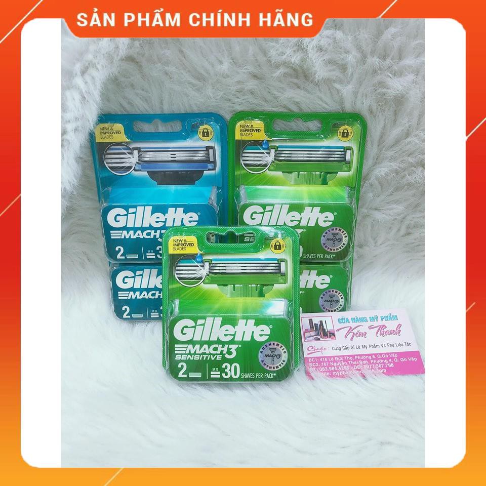 Hộp 2 lưỡi dao cạo râu Gillette Mach3