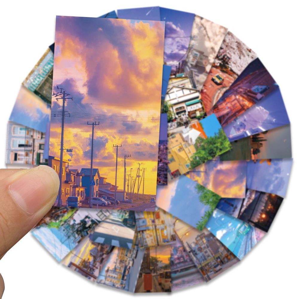 Set 55 Miếng Dán Họa Tiết Hoạt Hình Dễ Thương Dùng Để Trang Trí Nhật Ký / Điện Thoại / Laptop / Ghi Ta