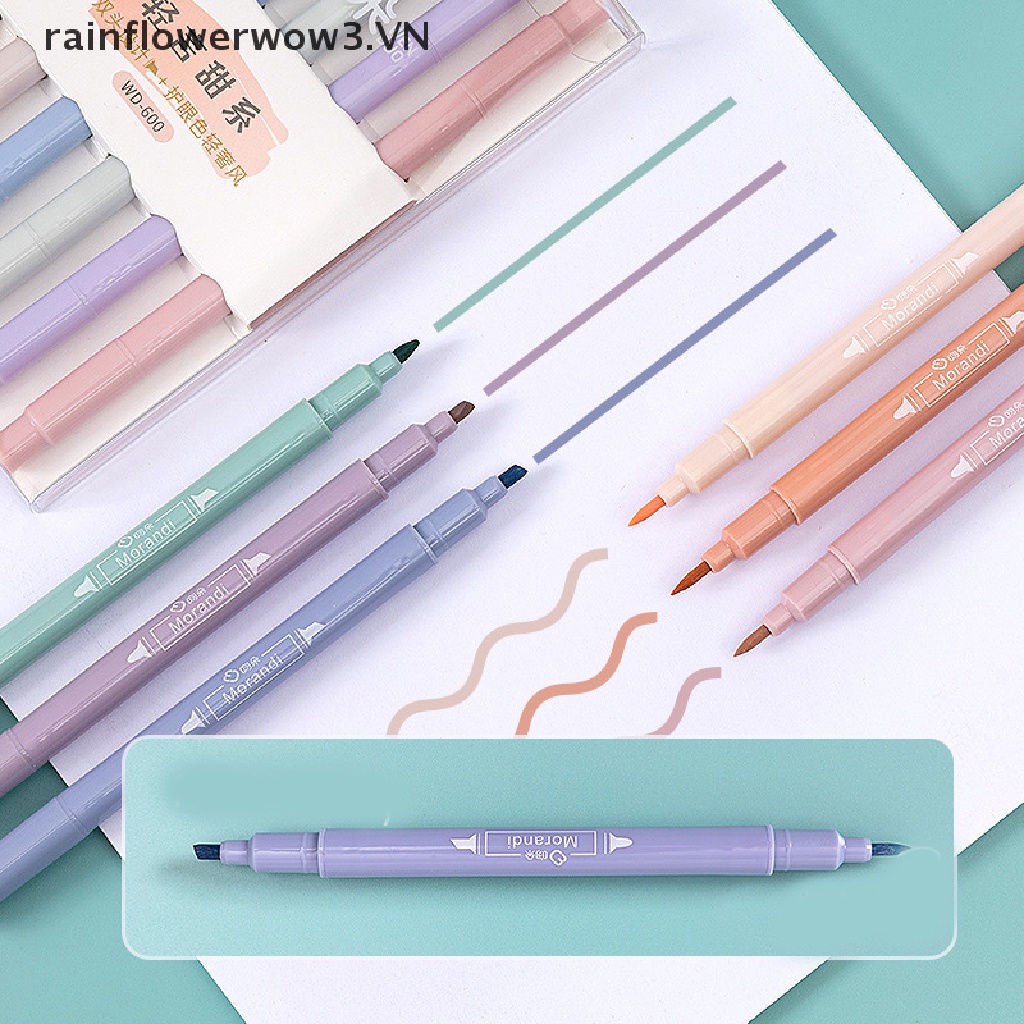 Set 6 Bút Đánh Dấu Hai Đầu Màu Sắc Kẹo Ngọt Đáng Yêu