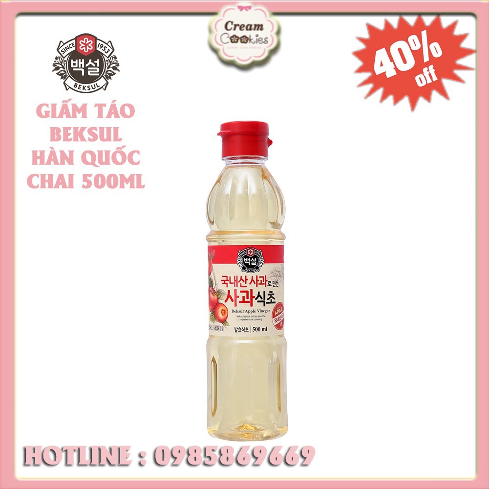 GIẤM TÁO HÀN QUỐC BEKSUL CHAI 500ML