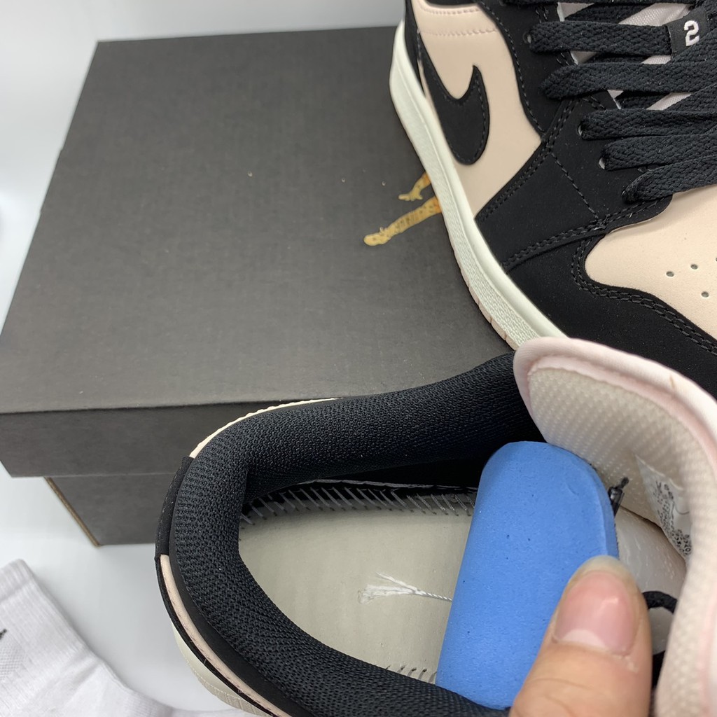 Giày Jordan 1 Hồng Đen Low Thấp Cổ Nữ Hàng Cao Cấp, Giày JD 1 low màu hồng nhạt mới nhất 2022