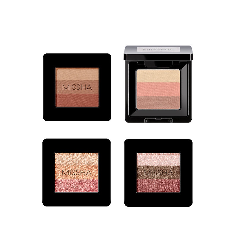 Phấn Mắt Missha Mystery Ba Màu Gradient Chống Nước Chống Mồ Hôi Tiện Dụng