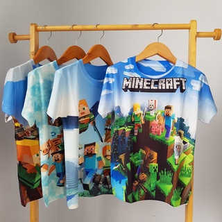Áo thun  lạnh in hình 3D minecraft bé trai cá tính Sale