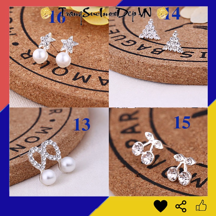 Bông tai nữ siêu đẹp, dễ thương, xinh xắn phong cách Hàn Quốc nhiều mẫu tùy chọn