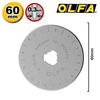 Lưỡi dao tròn olfa rb60-1 rb60 dùng cho dao rty-3/ rty-3/g rty-3/dx 136b